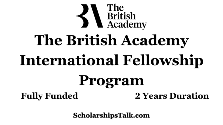 The British Academy International Fellowship Program 2